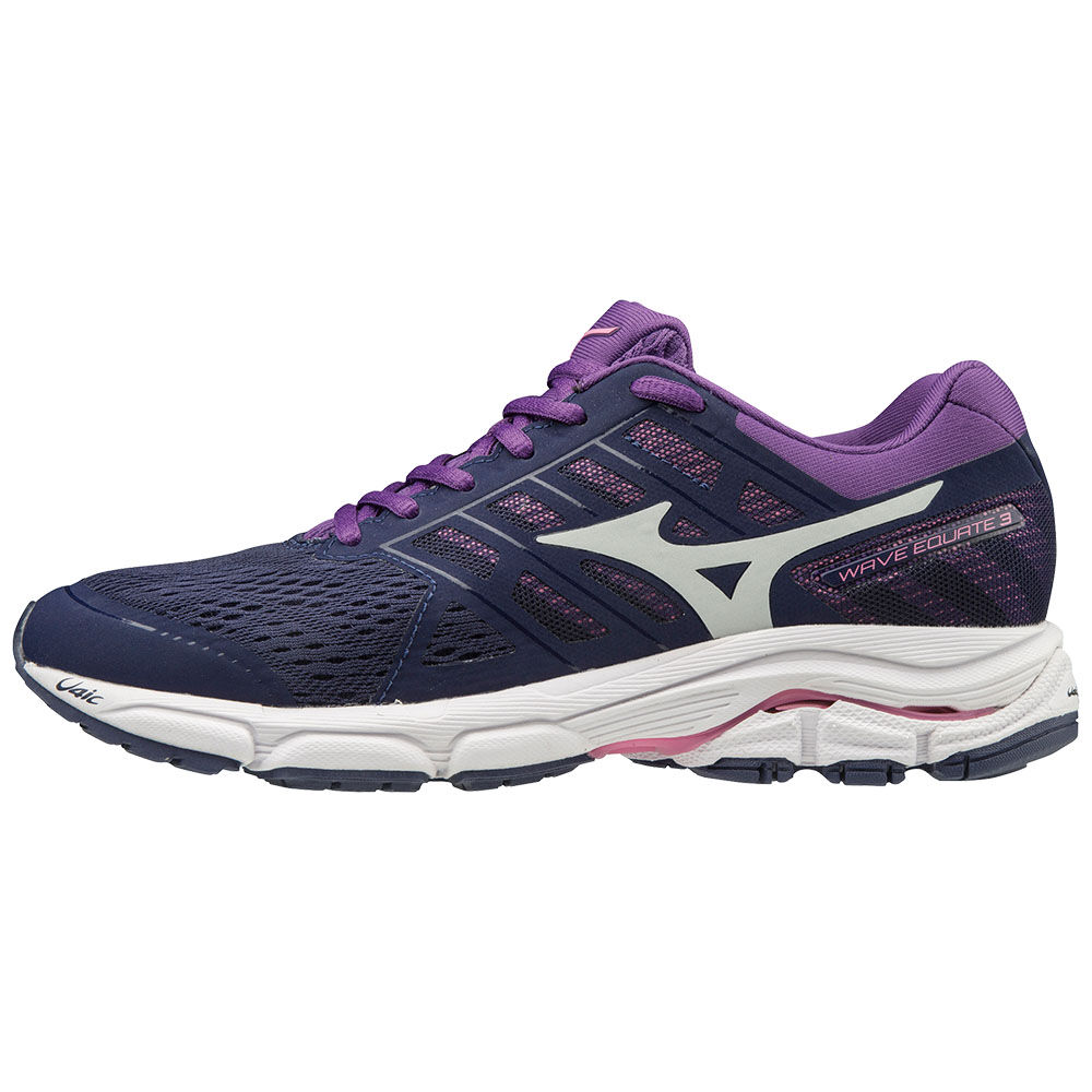 Mizuno WAVE EQUATE 3 - Bayan Koşu Ayakkabısı - Lacivert/Mor Türkiye (OQYBEA-502)